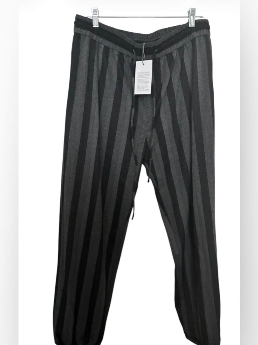 The‎ Cause Collection Black Striped Joggers Sz 10 NWT